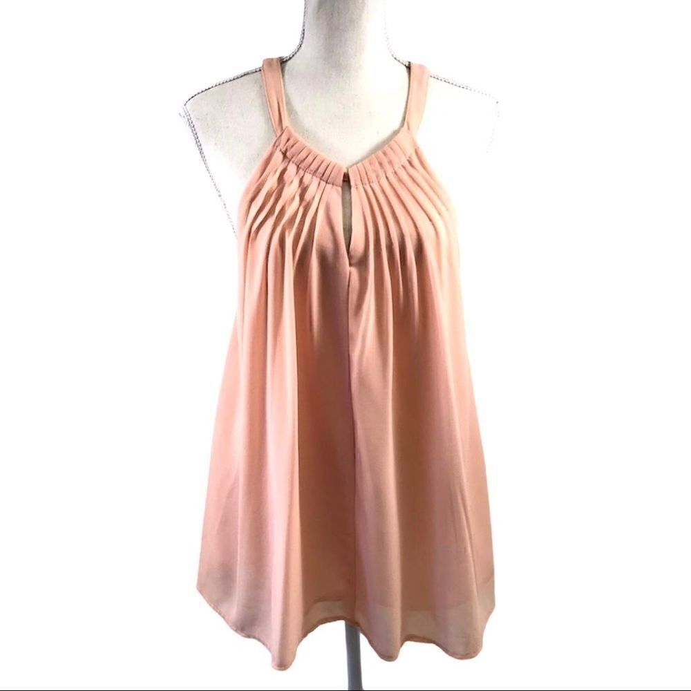Sunday in Brooklyn Anthropologie Pintucked Blush Blouse Size M